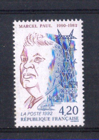 1992 - LOTTO/FRA2771 - FRANCIA - MARCEL PAUL 1v. NUOVO
