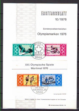 1976 - LOTTO/GFBF11ETB - GERMANIA - OLIMPIADI MONTREAL - ETB