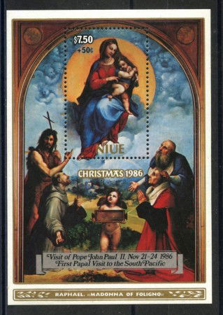 1986 - NIUE - VISITA DI PAPA G. PAOLO II° - FOGLIETTO - NUOVO - LOTTO/35948