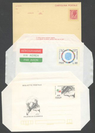 1973-1985 - REPUBBLICA - LOTTO/43093 - COLLEZIONE DI 58 INTERI POSTALI DIFFERENTI  NUOVI