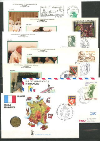 1986 - LOTTO/38643 - VISITA DI PAPA G.PAOLO II° IN FRANCIA - 8 BUSTE