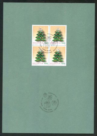 2009 - SVIZZERA - LOTTO/37728F - 100c. NATALE QUARTINA - FDC - FOLDER