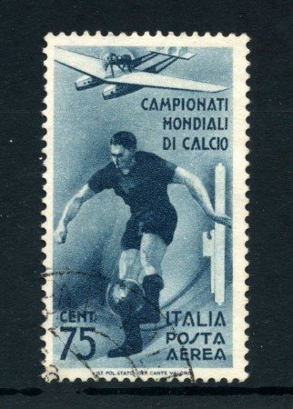 1934 - ITALIA REGNO - POSTA AEREA - 75c. CALCIO - USATO - LOTTO/25248