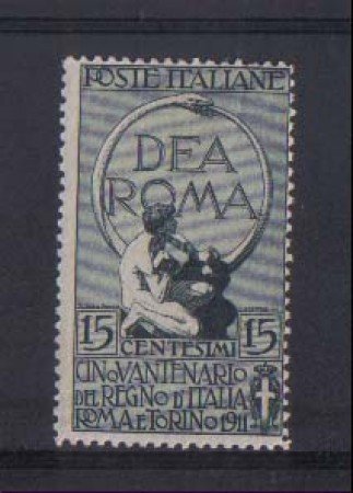 1911 - LOTTO/REG95L - REGNO - 15+5c. UNITA' D'ITALIA - T/L