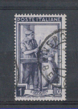1950 - LOTTO/6116USA - REPUBBLICA - 1 LIRA ITALIA LAVORO FIL. SA