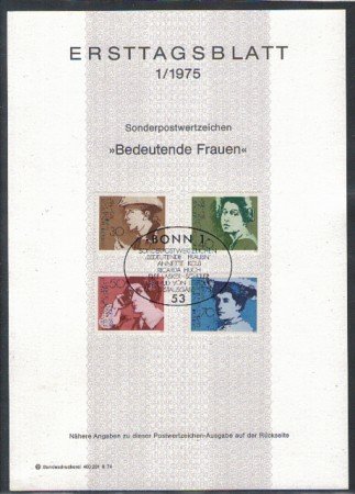 1975 - LOTTO/5292Z - GERMANIA FEDERALE - DONNE CELEBRI - E.T.B.