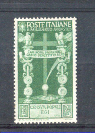 1937 - LOTTO/REG419L - REGNO - 25c. BIMILLENARIO AUGUSTO - LING.