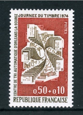 1974 - FRANCIA - GIORNATA DEL FRANCOBOLLO - NUOVO - LOTTO/26086