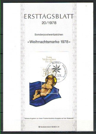 1978 - LOTTO/GFBF16ETB - GERMANIA - NATALE FOGLIETTO - ETB