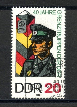 1986 - GERMANIA DDR - GUARDIA DI FRONTIERA - USATO - LOTTO/36652