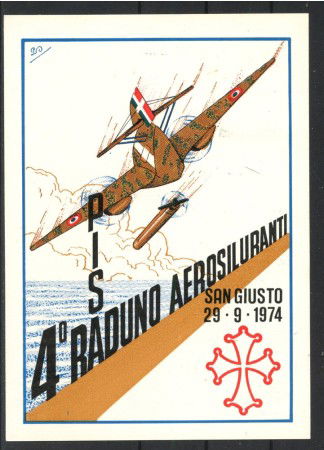 1974 - REPUBBLICA - LOTTO/42738 - 4° RADUNO AEROSILURANTI PISA CARTOLINA  