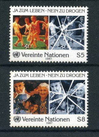 1987 - LOTTO/21461 - ONU AUSTRIA - SI  VITA NO  DROGA 2V.  NUOVI