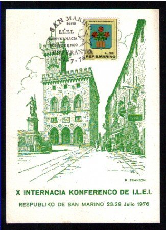 1976 - LBF/3441 - SAN MARINO - 10° CONGRESSO I.L.E.I  ESPERANTO