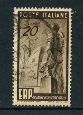 1949 - ITALIA REPUBBLICA - 20 LIRE ERP - USATO - LOTTO/25220B