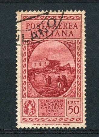 1932 - LOTTO/14966 - REGNO - 50 CENT. POSTA AEREA  G. GARIBALDI - USATO