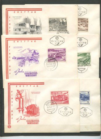 1962 - AUSTRIA - LOTTO/39674 - ENERGIA ELETTRICA - 6 BUSTE FDC