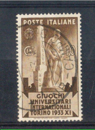 1933 - LOTTO/REG341U - REGNO - 10c. GIUOCHI UNIVERSITARI - USATO