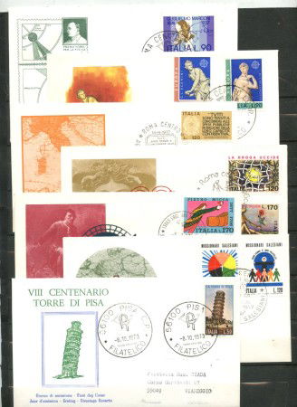 1973/76 - REPUBBLICA - LOTTO/42823 - INSIEME DI 75 BUSTE FDC DIFFERENTI