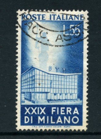 1951  - REPUBBLICA - 55 LIRE FIERA DI MILANO - USATO - LOTTO/12408A