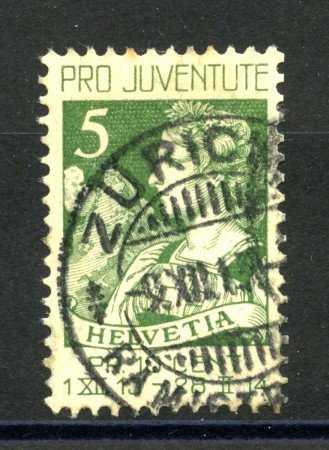 1913 - LOTTO/34008 - SVIZZERA - 5+5c. PRO JUVENTUTE - USATO