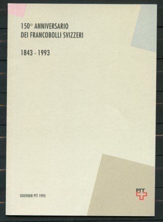 1993 - LOTTO/24335 - SVIZZERA - 150° ANNIVERSARIO DEI FRANCOBOLLI - FOLDER POSTE