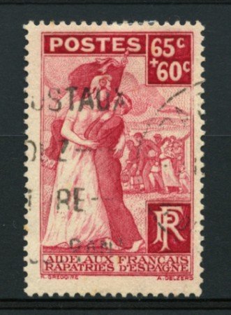 1938 - LOTTO/11788 - FRANCIA - 65+60c. FRANCESI RIMPATRIATI - USATO