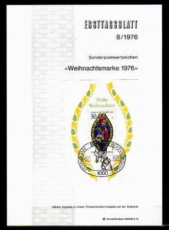 1976 - LOTTO/GERBBF5ETB - GERMANIA BERLINO - NATALE FOGLIETTO - ETB