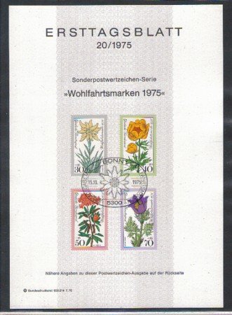 1975 - LOTTO/5336Z - GERMANIA FEDERALE - BENEFICENZA FIORI - ETB