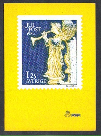 1980 - LOTTO/1576 - SVEZIA -  FRANCOBOLLO DI NATALE - FOLDER