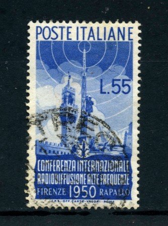1950 - REPUBBLICA - 50 LIRE RADIODIFFUSIONE - USATO - LOTTO/25261