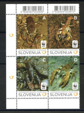 2011 - SLOVENIA - WWF  GAMBERO DI TORRENTE 4v.  - NUOVI - LOTTO/34488