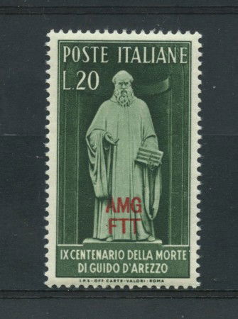 1950 - LOTTO/17962 - TRIESTE A - 20 Lire  GUIDO D'AREZZO - NUOVO