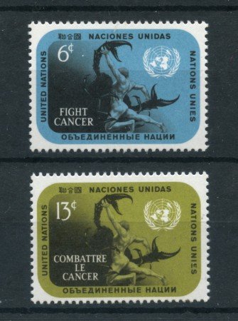 1970 - LOTTO/21394 - ONU U.S.A. - LOTTA AL CANCRO 2v. - NUOVI