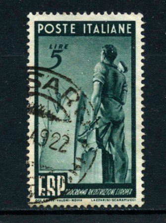 1949 - ITALIA REPUBBLICA - 5 LIRE . ERP - USATO - LOTTO/25218