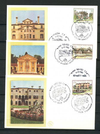 1980 - REPUBBLICA - VILLE D'ITALIA - 3 BUSTE FDC FILAGRANO - LOTTO/27410