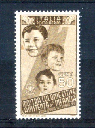 1937 - LOTTO/REGA101L - REGNO - 50c. POSTA AEREA COLONIE ESTIVE LING.