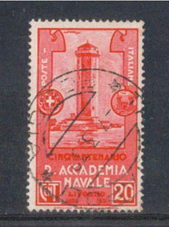 1931 - LOTTO/REG300U - REGNO - 20c. ACCADEMIA NAVALE - USATO