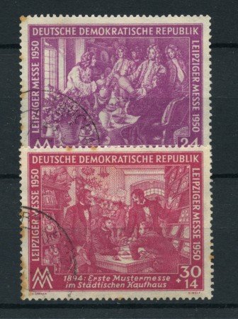 1950 - LOTTO/17645 - GERMANIA DDR - FIERA DI LIPSIA 2v. - USATI