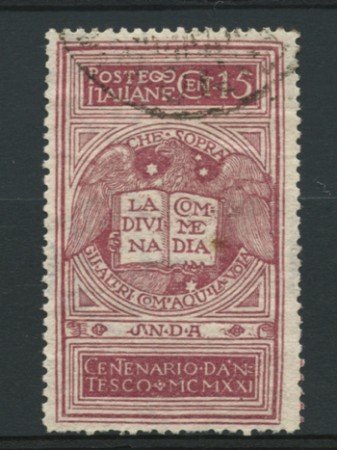 1921 - LOTTO/12056 - REGNO - 15c. DANTE ALIGHIERI - USATO