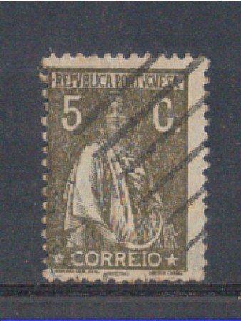 1923 - LOTTO/9669BU - PORTOGALLO - 5c. BRUNO - USATO