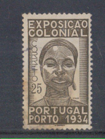 1934 - LOTTO/9694AU - PORTOGALLO - 25c. EXPO COLONIALE - USATO