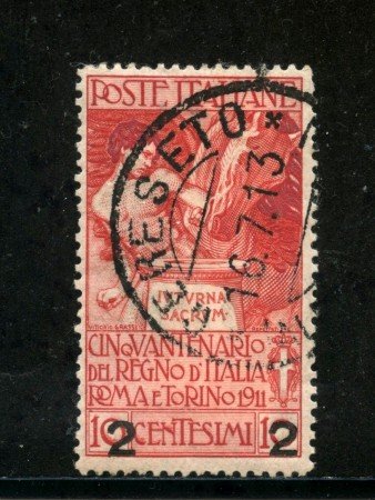 1913 - REGNO - 2 SU 10c. ROSSO UNITA' D'ITALIA - USATO - LOTTO/29868