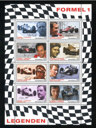2007 - AUSTRIA - LOTTO/42122 - PILOTI DI FORMULA 1 - MINIFOGLIO NUOVO