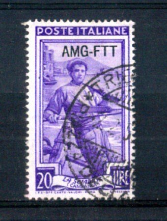 1950 - LOTTO/10275U - TRIESTE A - 20 LIRE ITALIA AL LAVORO USATO