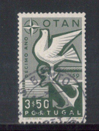 1960 - LOTTO/9769BU - PORTOGALLO - 3,50e. DECENNALE NATO - USATO