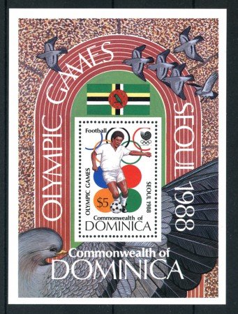 1988 - DOMINICA - LOTTO/20032 - OLIMPIADI SEOUL FOGLIETTO