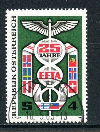 1985 - AUSTRIA - E.F.T.A. LIBERO SCAMBIO - USATO - LOTTO/28347