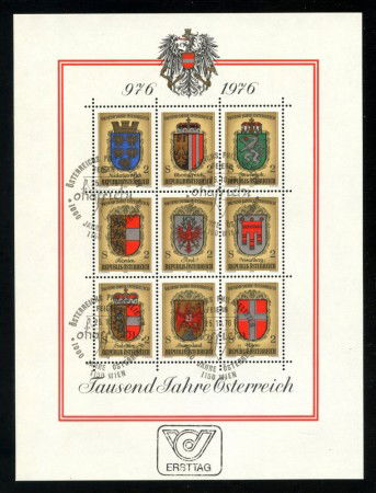 1976 - AUSTRIA - LOTTO/43666 - MILLENARIO DELLO STATO FOGLIETTO USATO