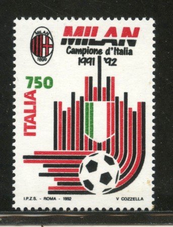1992 - REPUBBLICA - MILAN CAMPIONE - NUOVO - LOTTO/6991