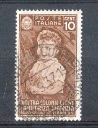 1937 - LOTTO/REG406U - REGNO - 10c. COLONIE ESTIVE - USATO